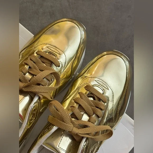 Nike WMNS Air Max 1 SP Liquid Gold Sneakers (616170-700) - Picture 4 of 10